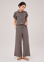 casual button down cord-set