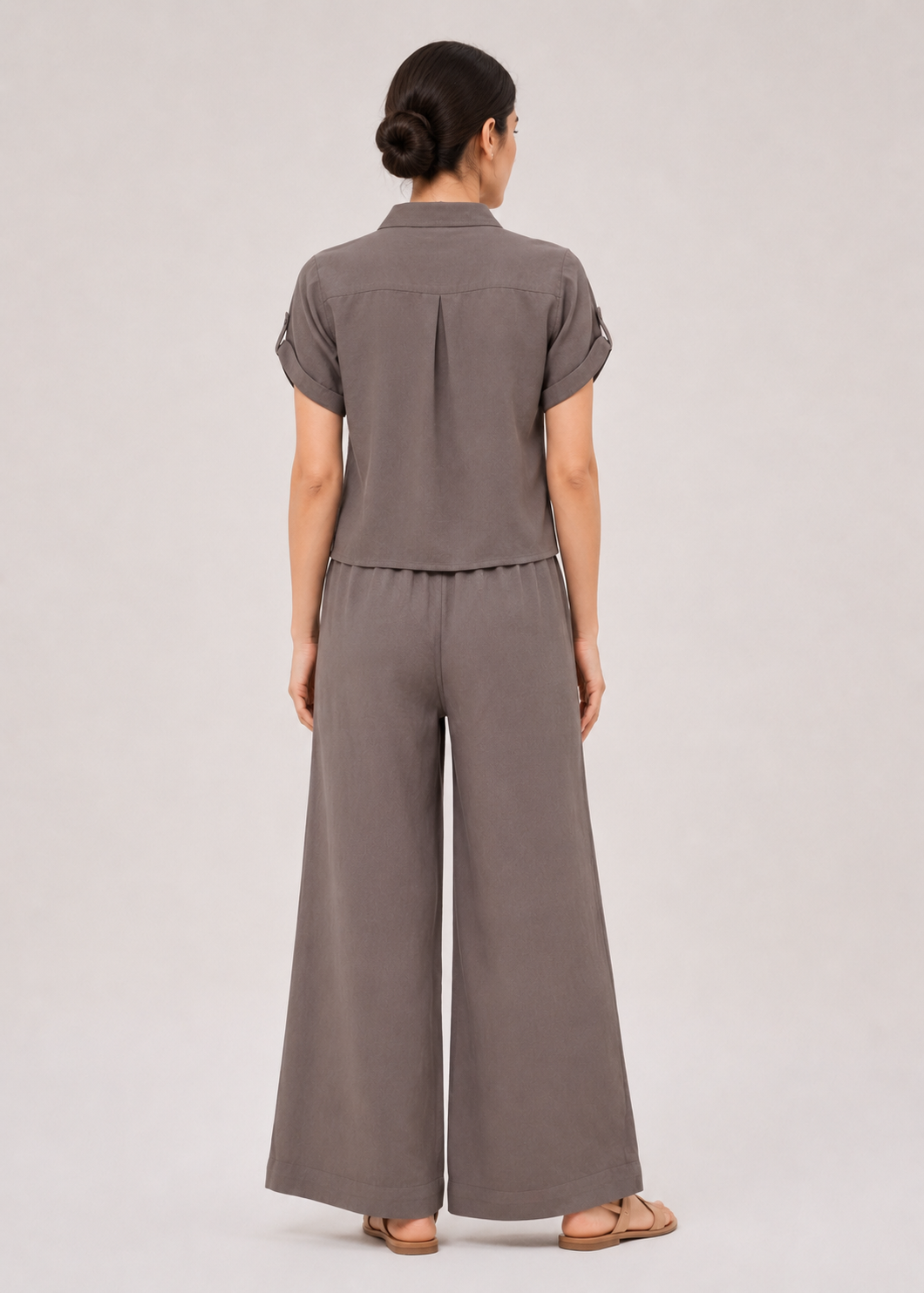 casual button down cord-set