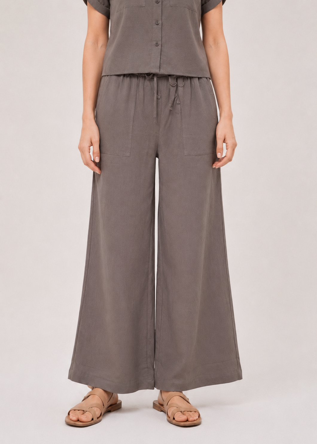 casual button down cord-set