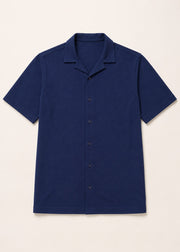 NOTCH COLLAR KNITTED SHIRT