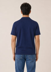 NOTCH COLLAR KNITTED SHIRT