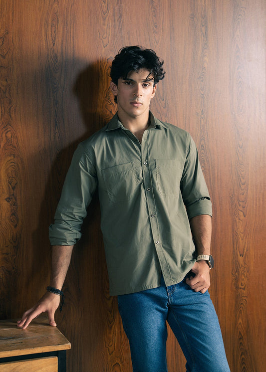 ATHLEISURE BUTTON-DOWN SHIRT