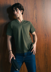 KNIT HENLEY TEE