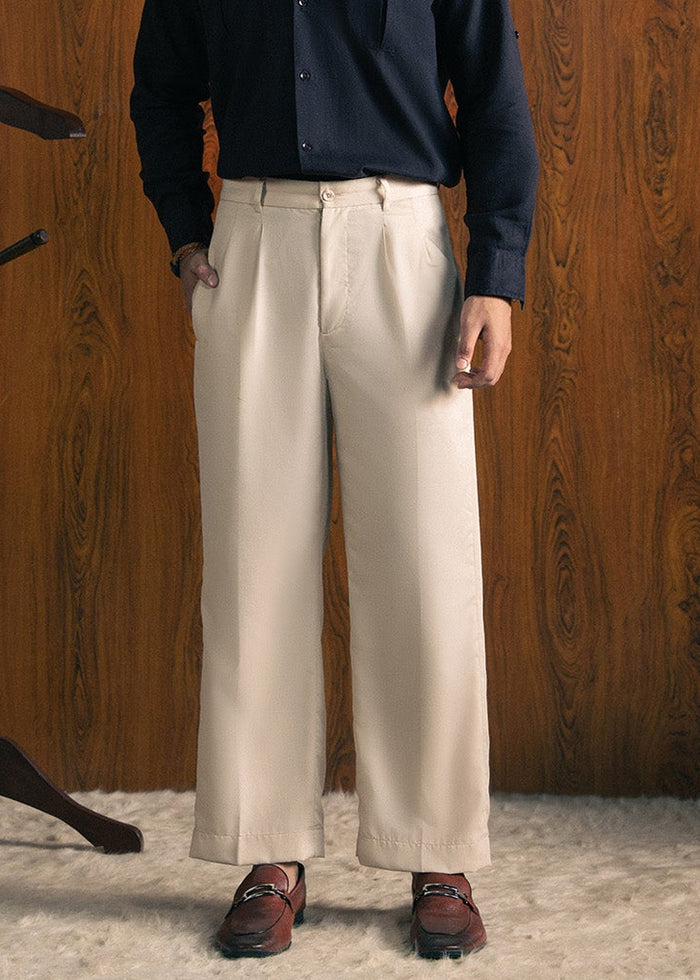 STRAIGHT FIT LINEN PANTS