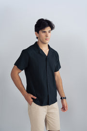 NOTCH COLLAR JACQUARD SHIRT