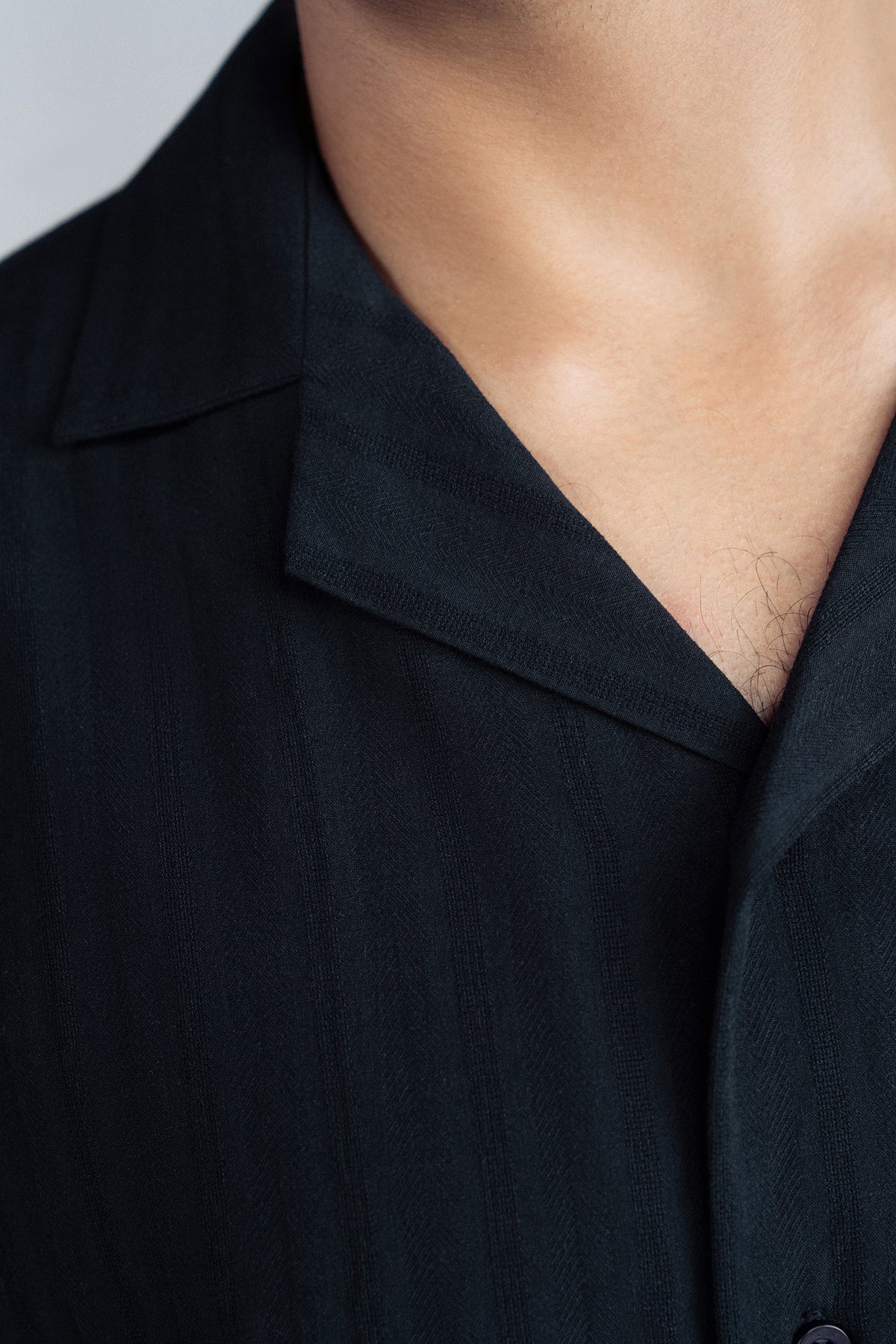 NOTCH COLLAR JACQUARD SHIRT