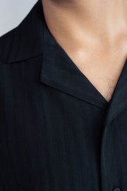 NOTCH COLLAR JACQUARD SHIRT