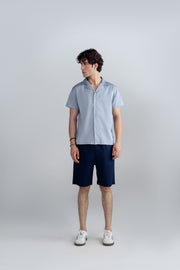 NOTCH COLLAR JACQUARD SHIRT