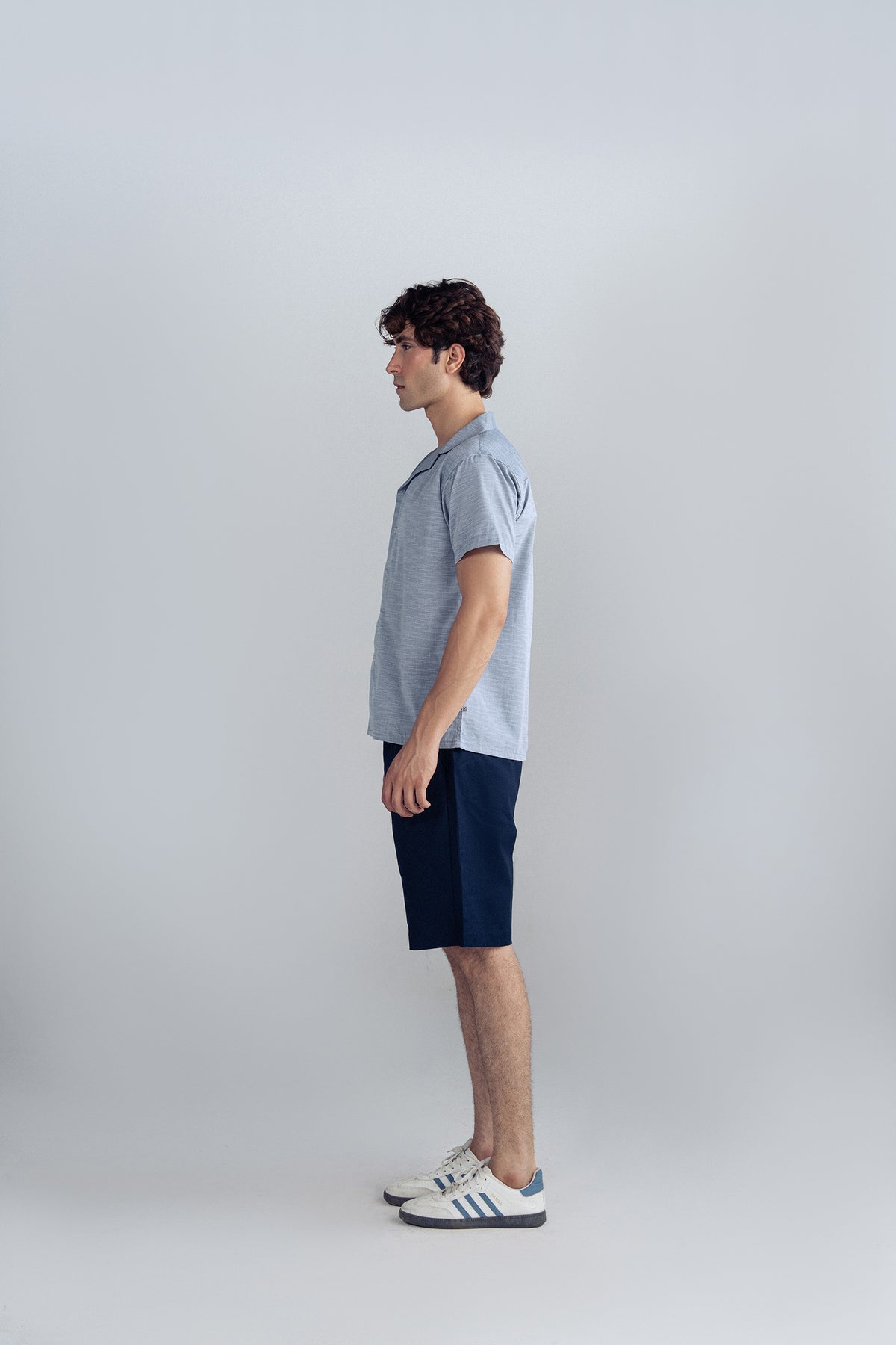 NOTCH COLLAR JACQUARD SHIRT