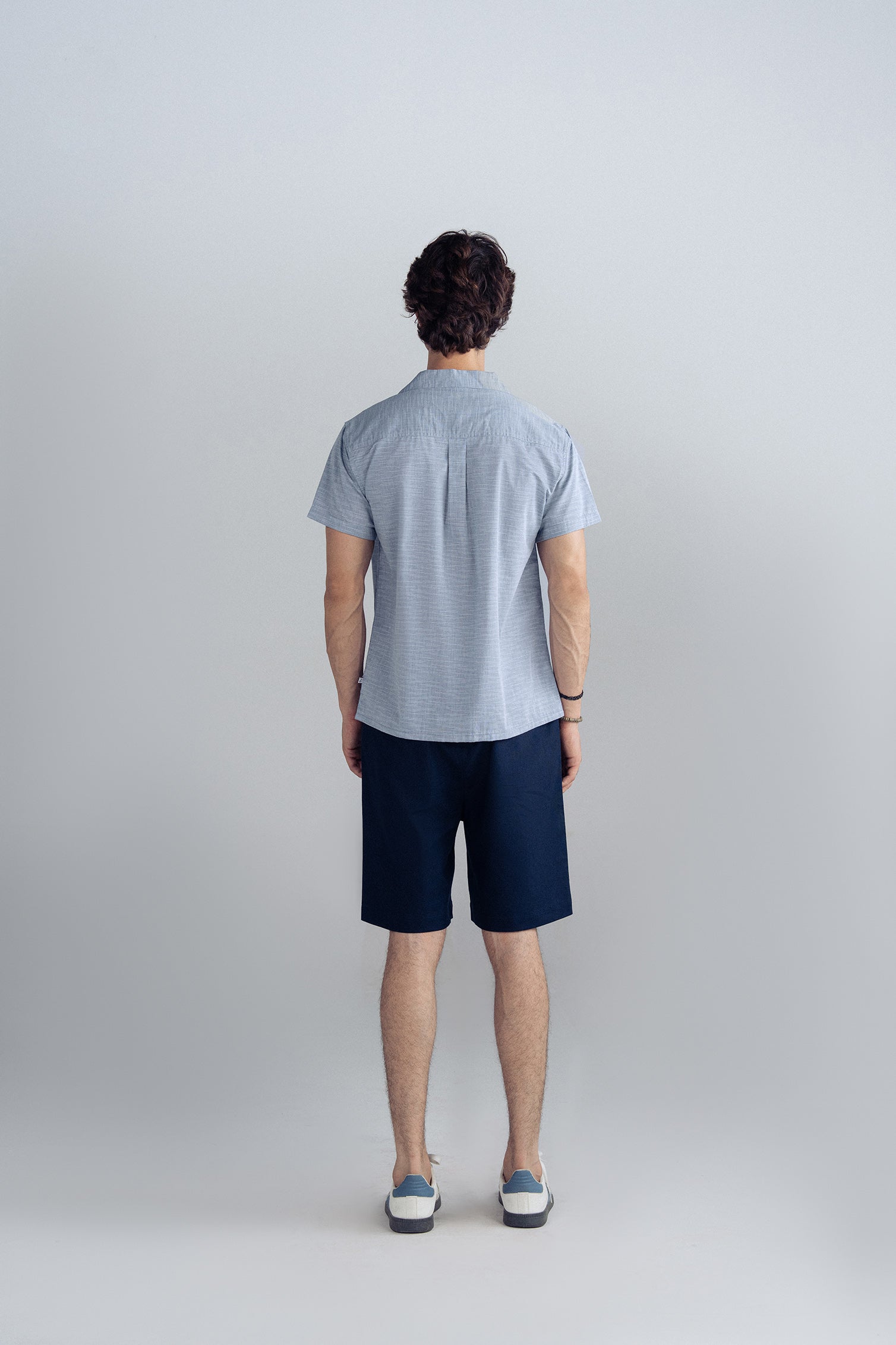 NOTCH COLLAR JACQUARD SHIRT