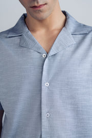 NOTCH COLLAR JACQUARD SHIRT
