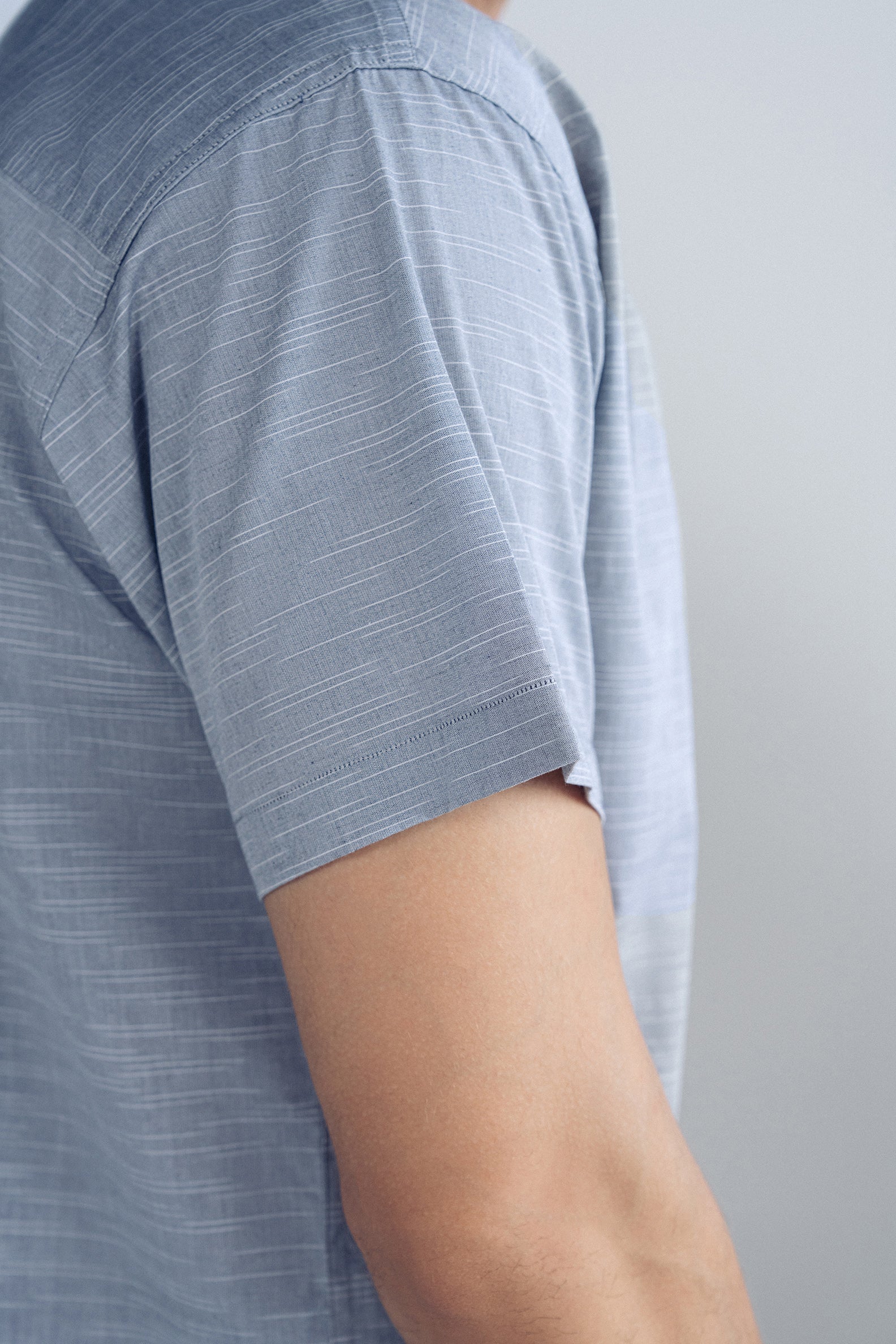 NOTCH COLLAR JACQUARD SHIRT