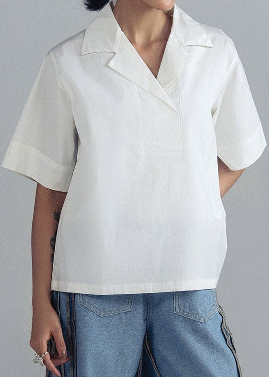 BOXY NOTCH COLLAR SHIRT