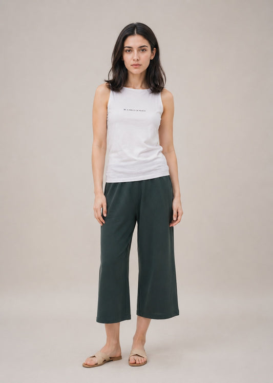 Wide Leg Cropped Trouser - WKB09SS26A
