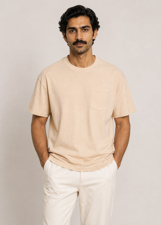 CREW NECK POCKET TEE