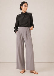 Viscose Twill Pleated Trouser