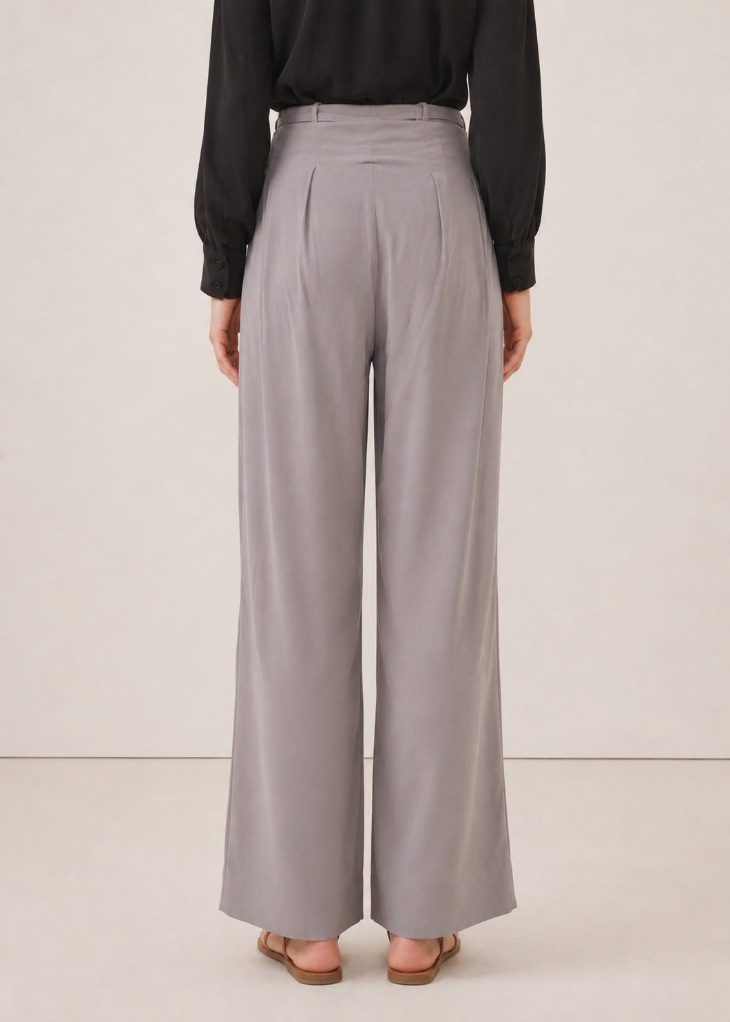 Viscose Twill Pleated Trouser