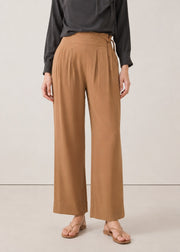 Viscose Twill Pleated Trouser
