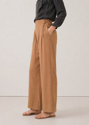 Viscose Twill Pleated Trouser