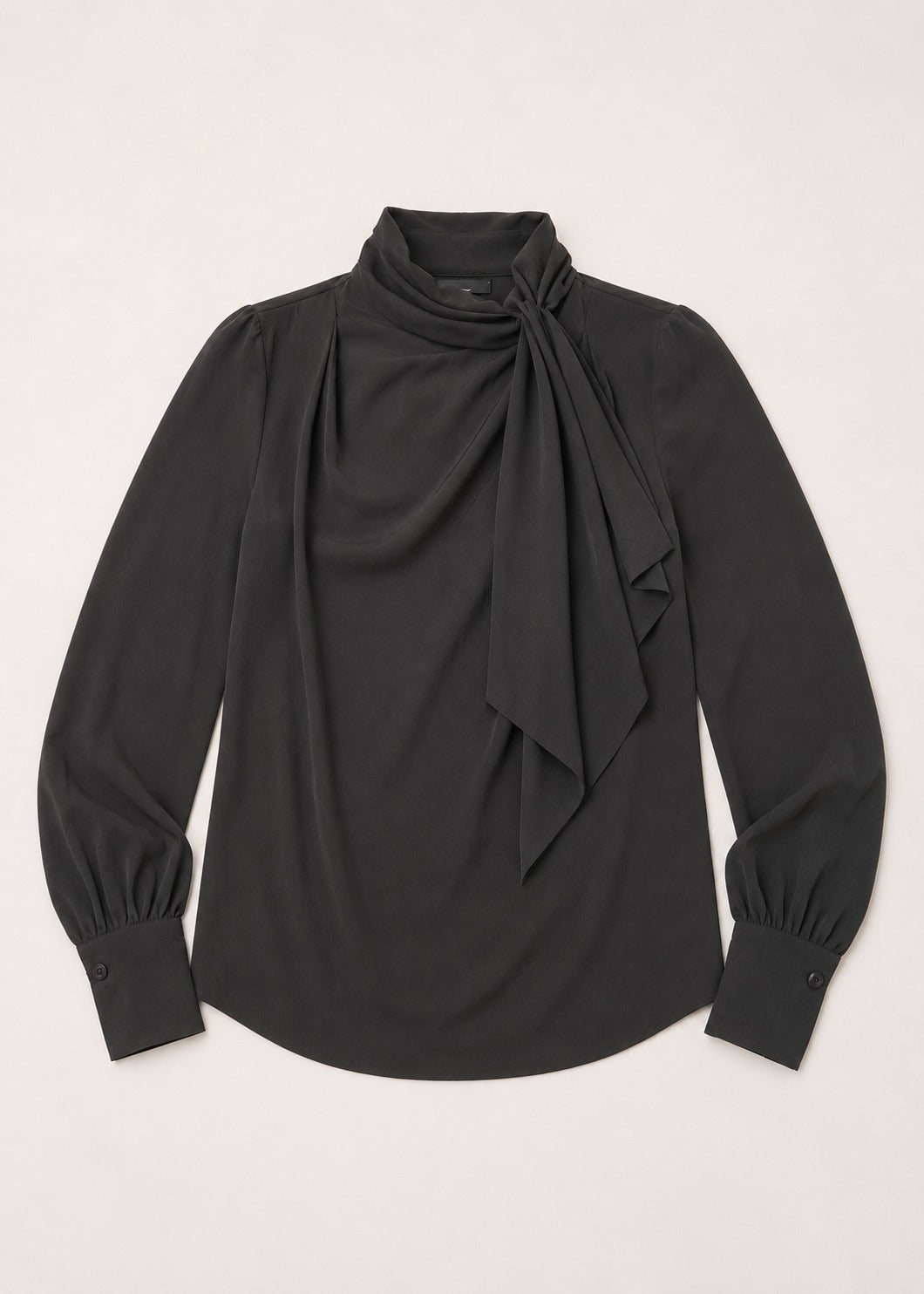Tie-Neck Long Sleeve Blouse