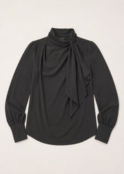 Tie-Neck Long Sleeve Blouse