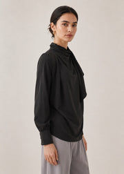 Tie-Neck Long Sleeve Blouse