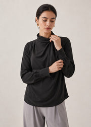 Tie-Neck Long Sleeve Blouse