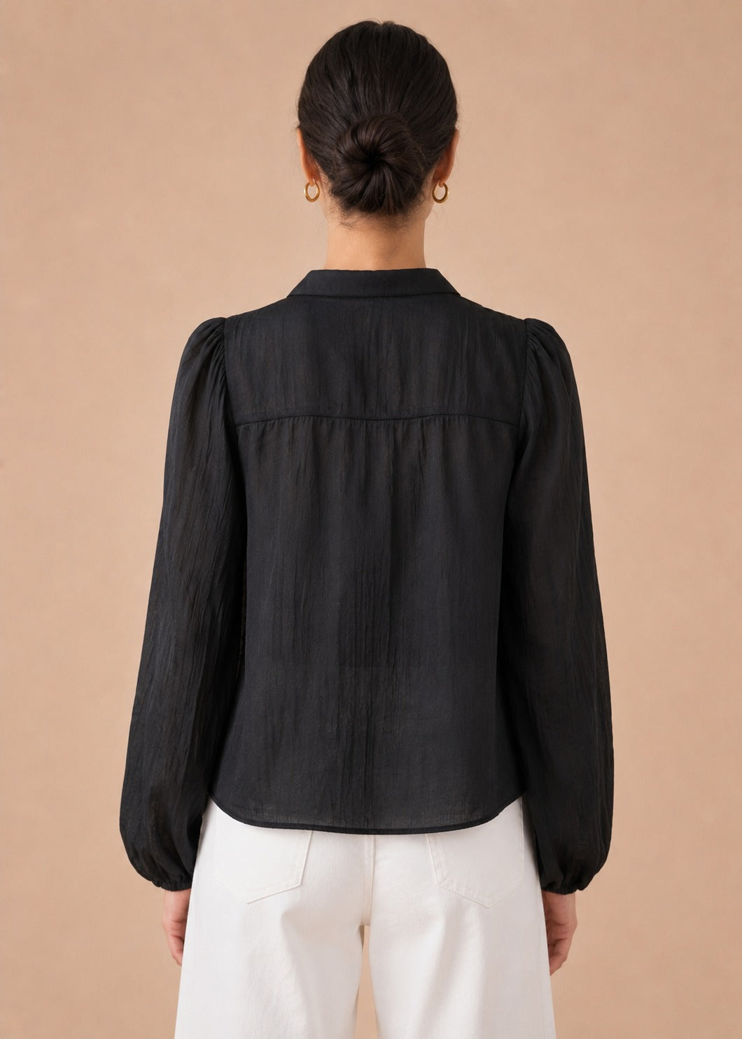 Tie-Neck Flowy Blouse