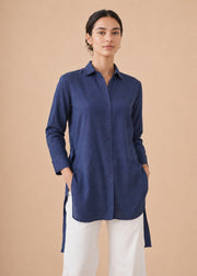 Linen Mid Length Top