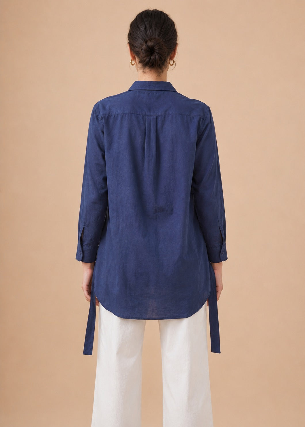 Linen Mid Length Top