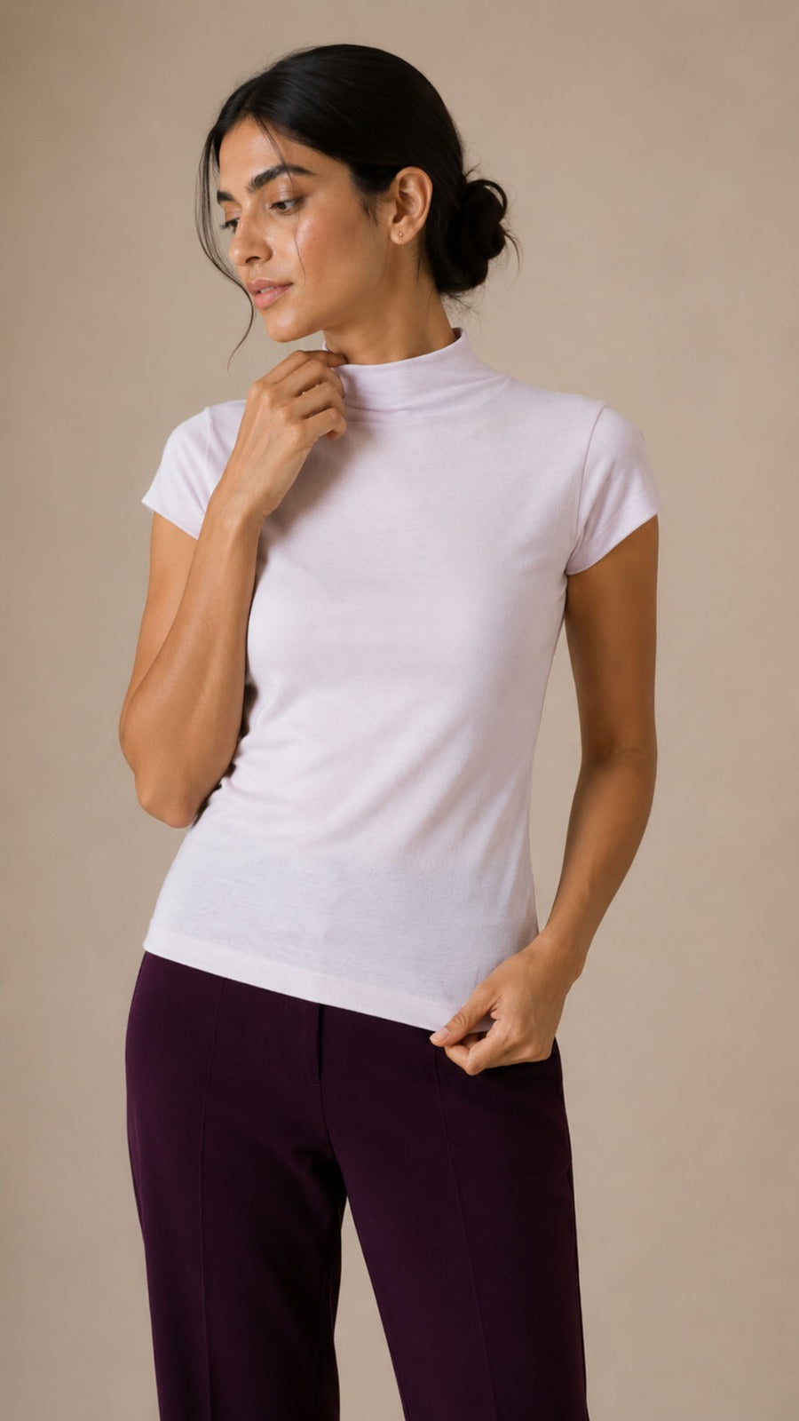 MOCK NECK TEE