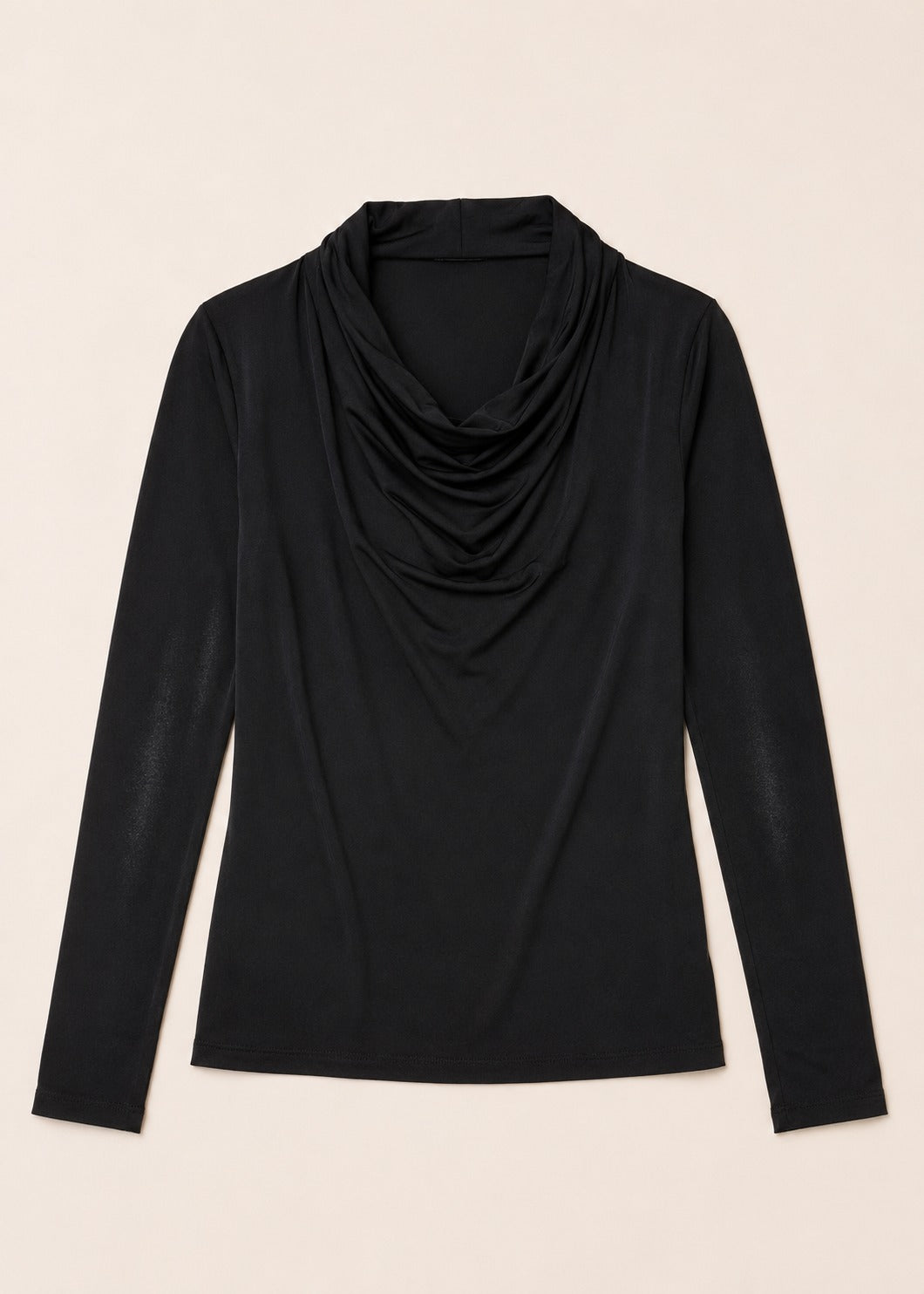 DRAPED NECK KNIT TOP