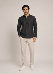 Half Placket Linen Shirt