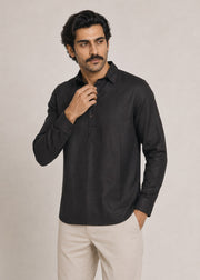 Half Placket Linen Shirt