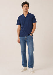 NOTCH COLLAR KNITTED SHIRT
