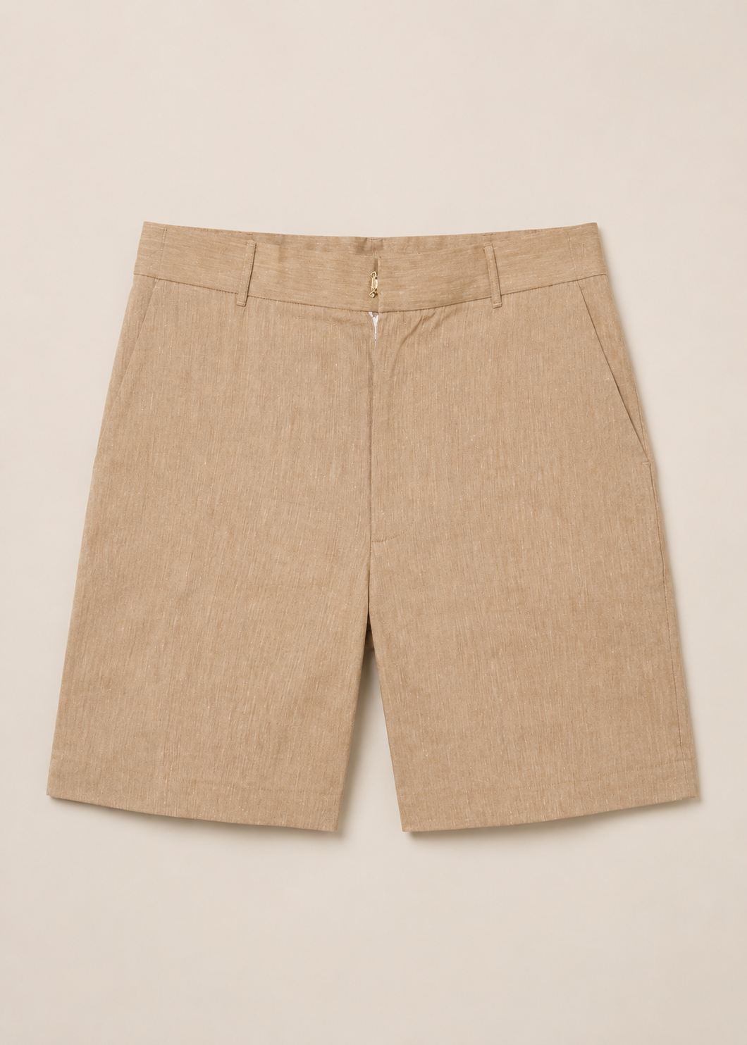linen straight fit shorts
