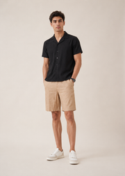 linen straight fit shorts